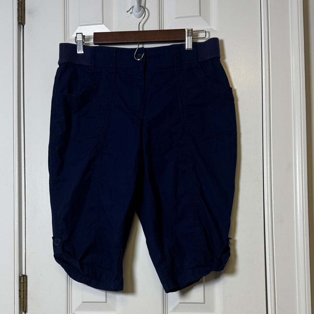Chico's Dark Blue Cargo Shorts